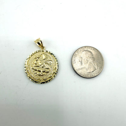 10K Gold Coat of Arms of Mexico (Escudo Nacional de México) Pendant