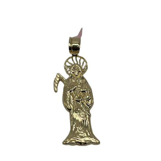 14K Gold Santa Muerte Charm