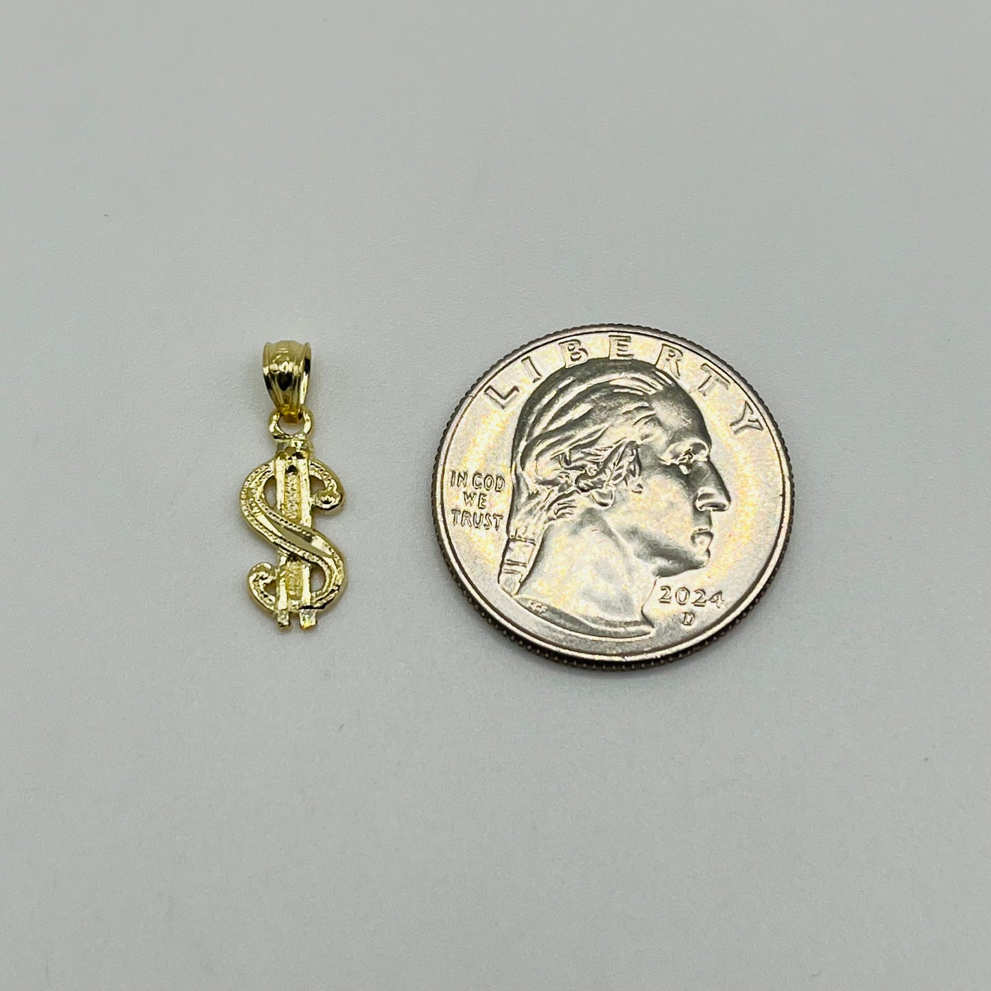 10k Gold XS Money Sign Charm