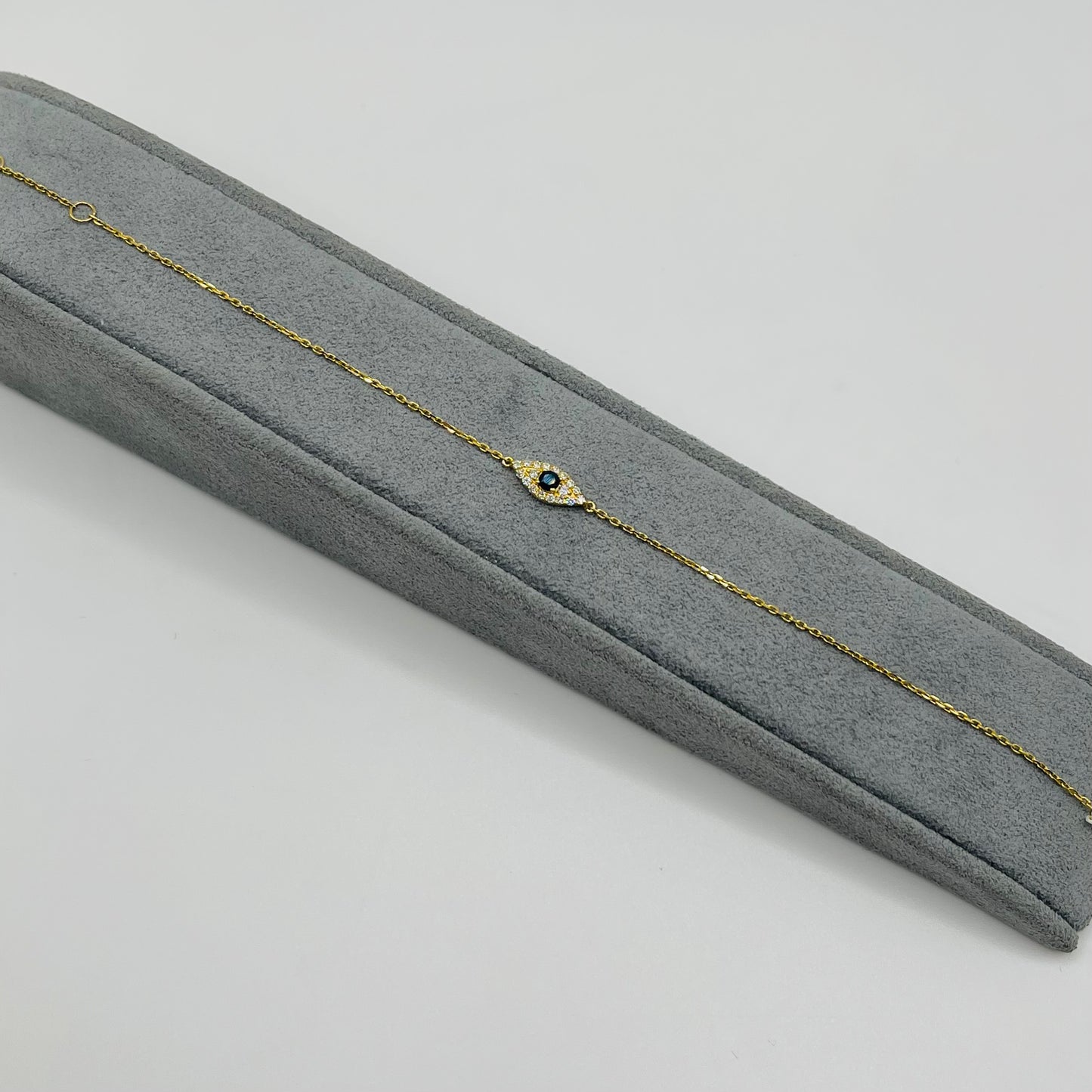 14k Gold Diamond Evil Eye  Bracelet