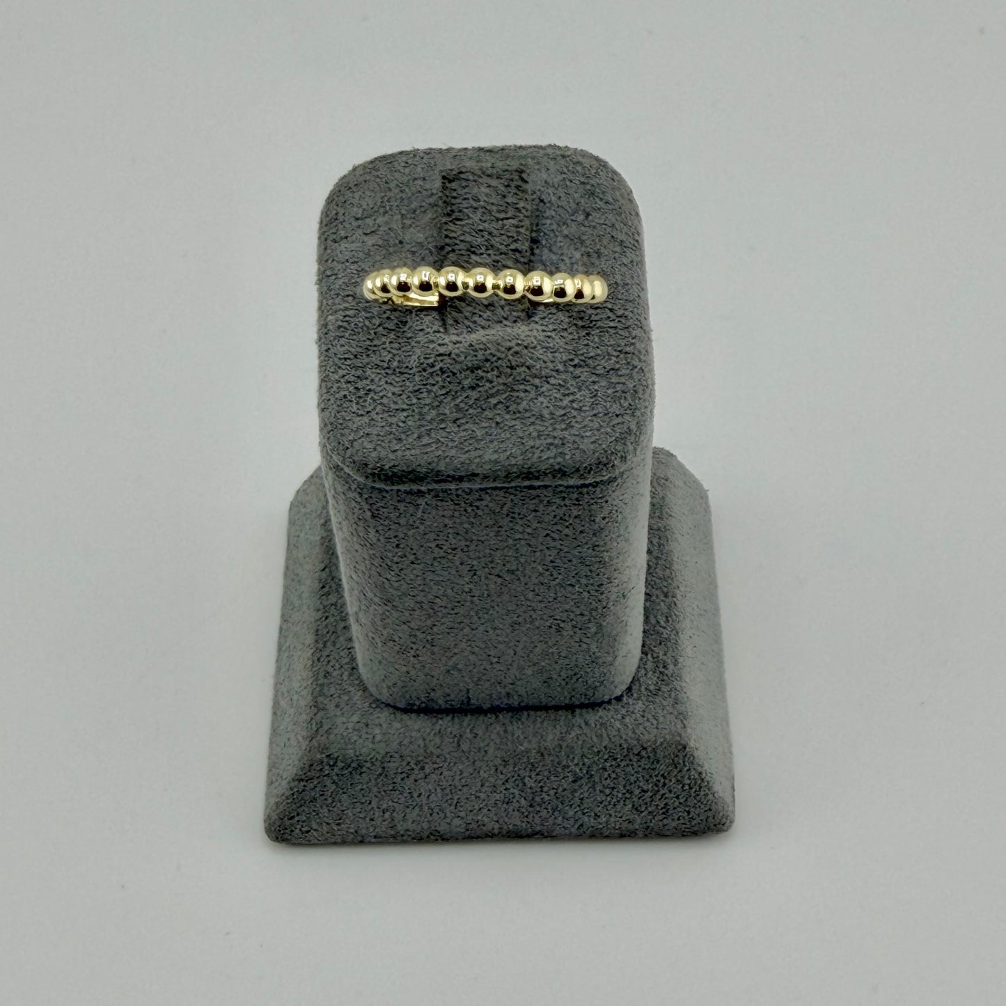 10k Gold Beaded Band Ring