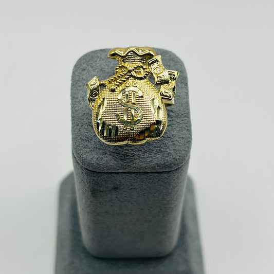 10K Gold Moneybag 2 Ring
