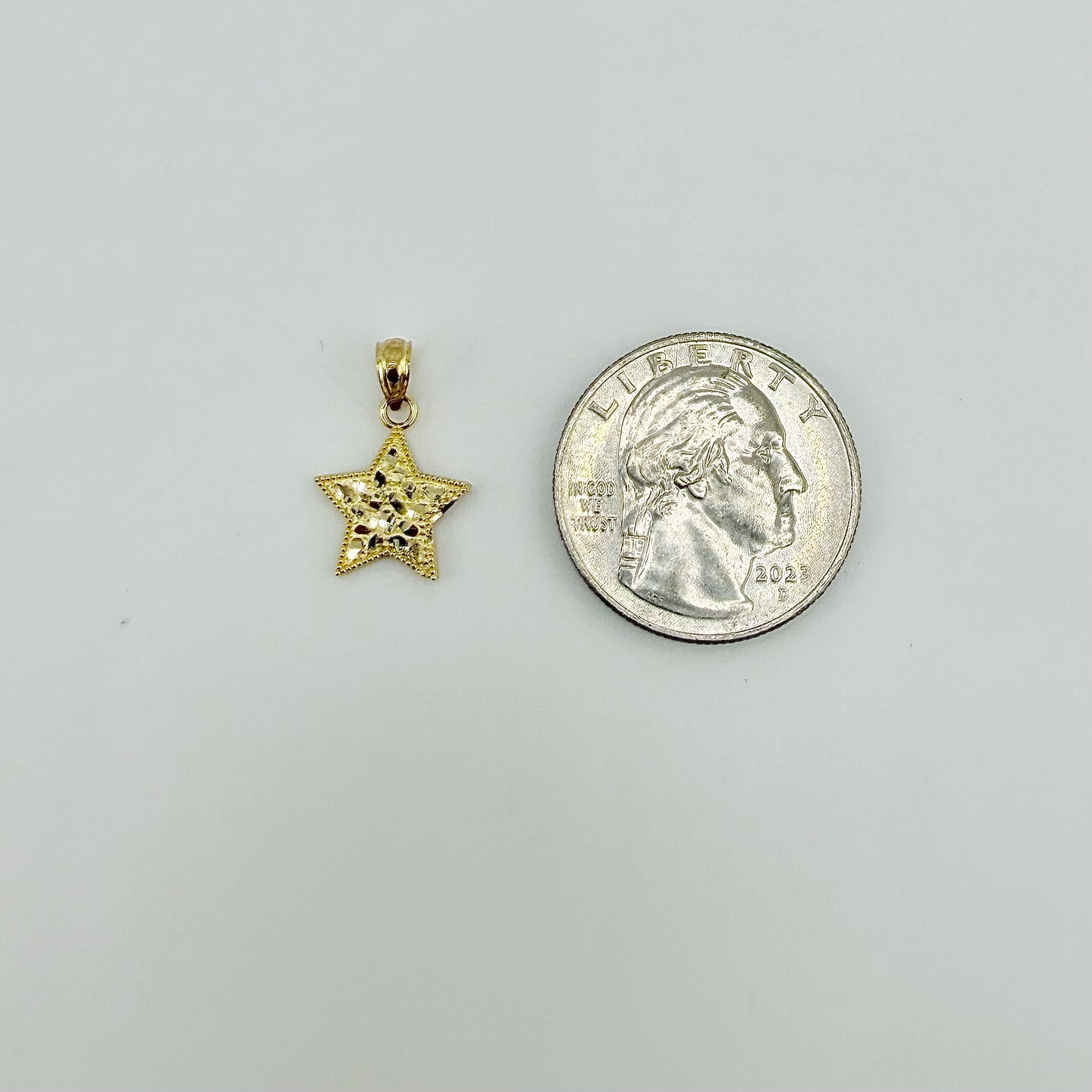 10k Gold Star Nugget Charm (S)
