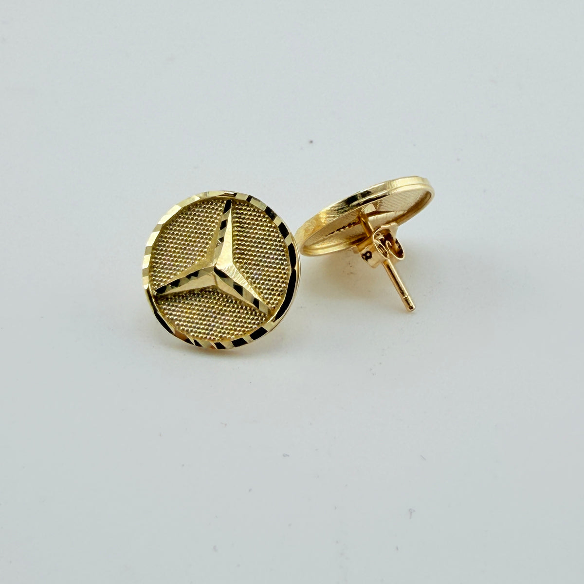 10K Gold Classic Benz Style Earrings