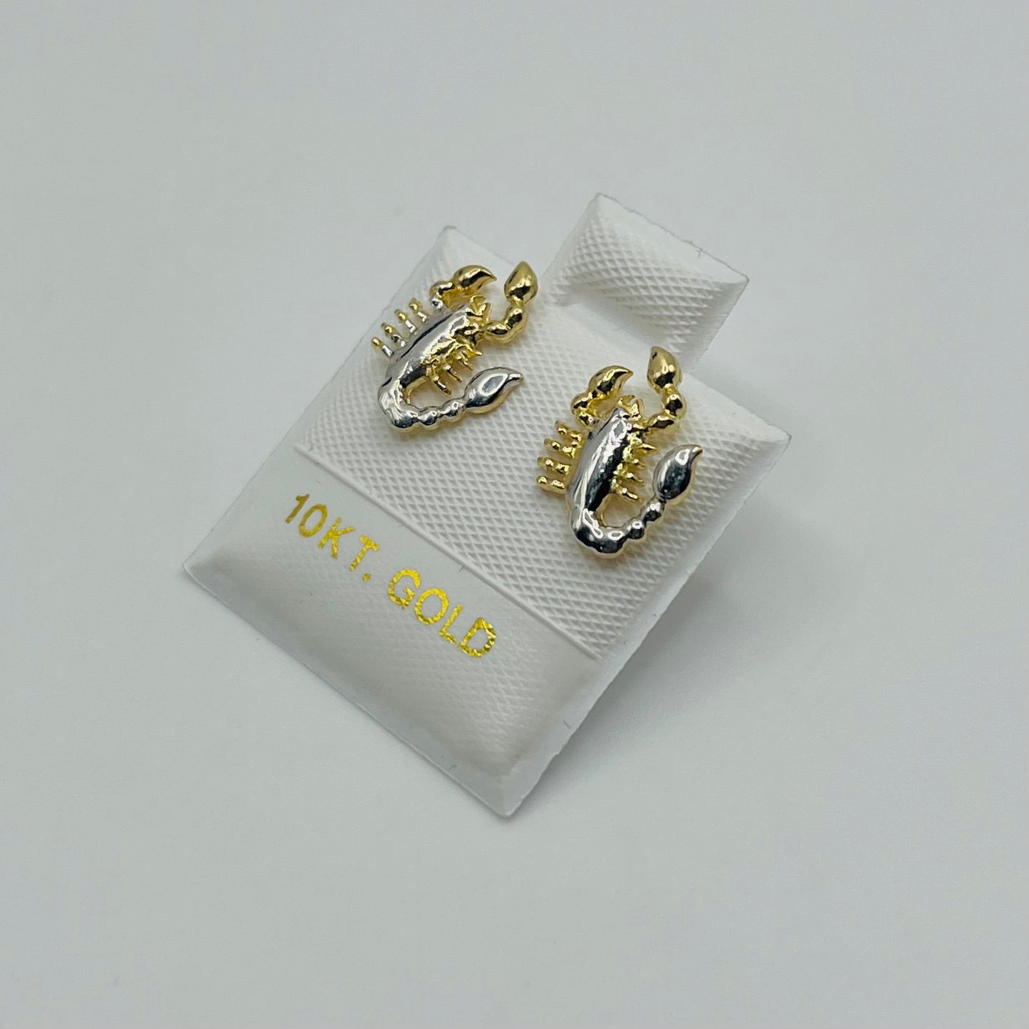 10k Two tone Scorpion Earrings
