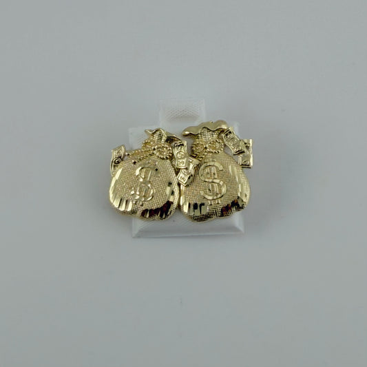 10K Gold Moneybag 2 Earrings