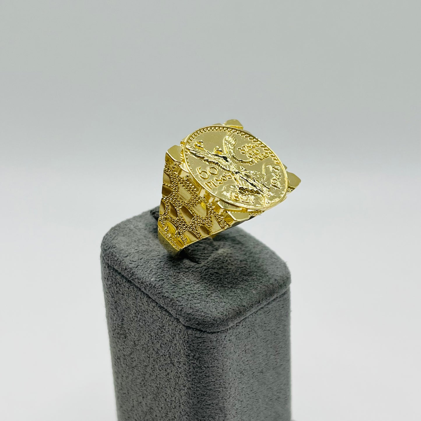 10k Gold Centenario Nugget Ring