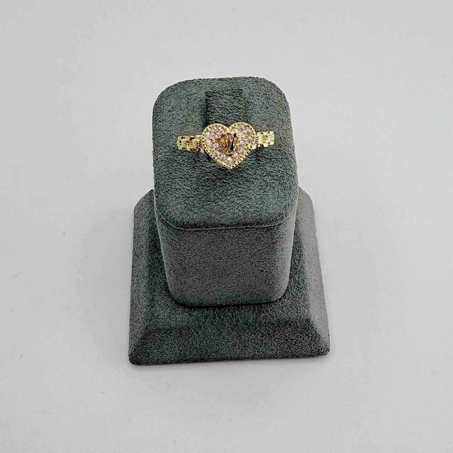 10k Gold Princess Cz Rx Crown Ring (S)