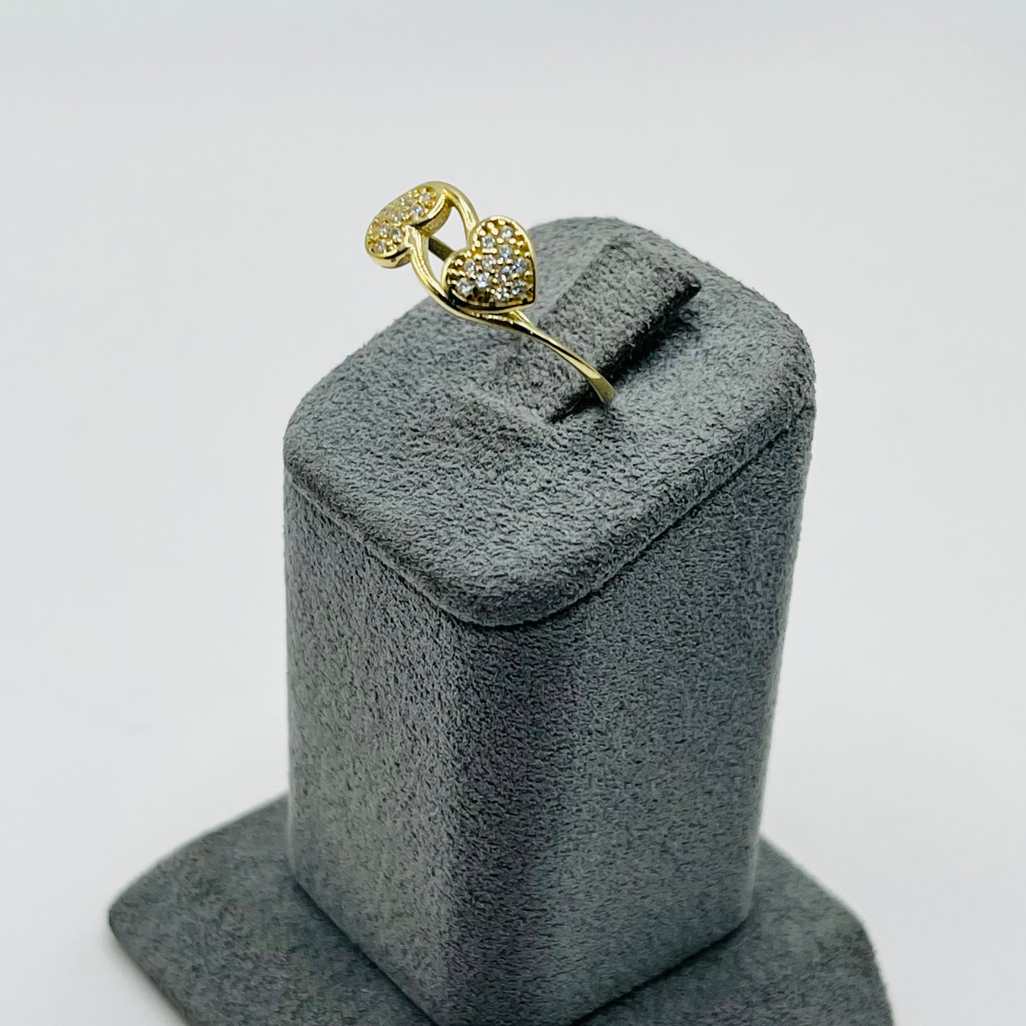 10k Gold Garden Heart Cz Ring