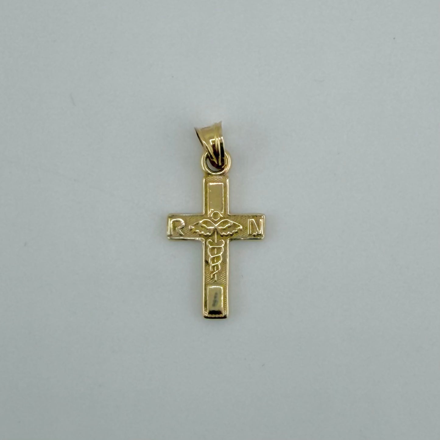 10k Gold RN Cross Charm