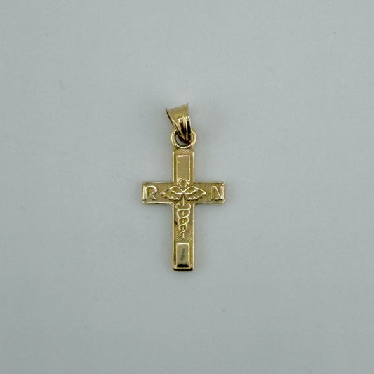10k Gold RN Cross Charm