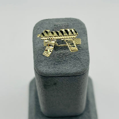 10K Gold Gun Ring | Face Size: 0.5"