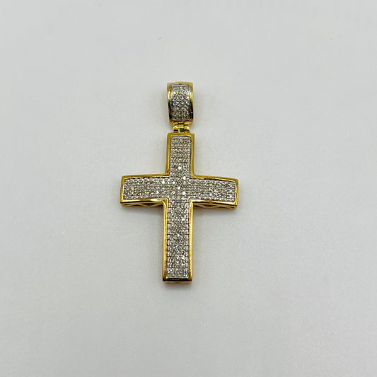 Large MicroPave Diamond Cross