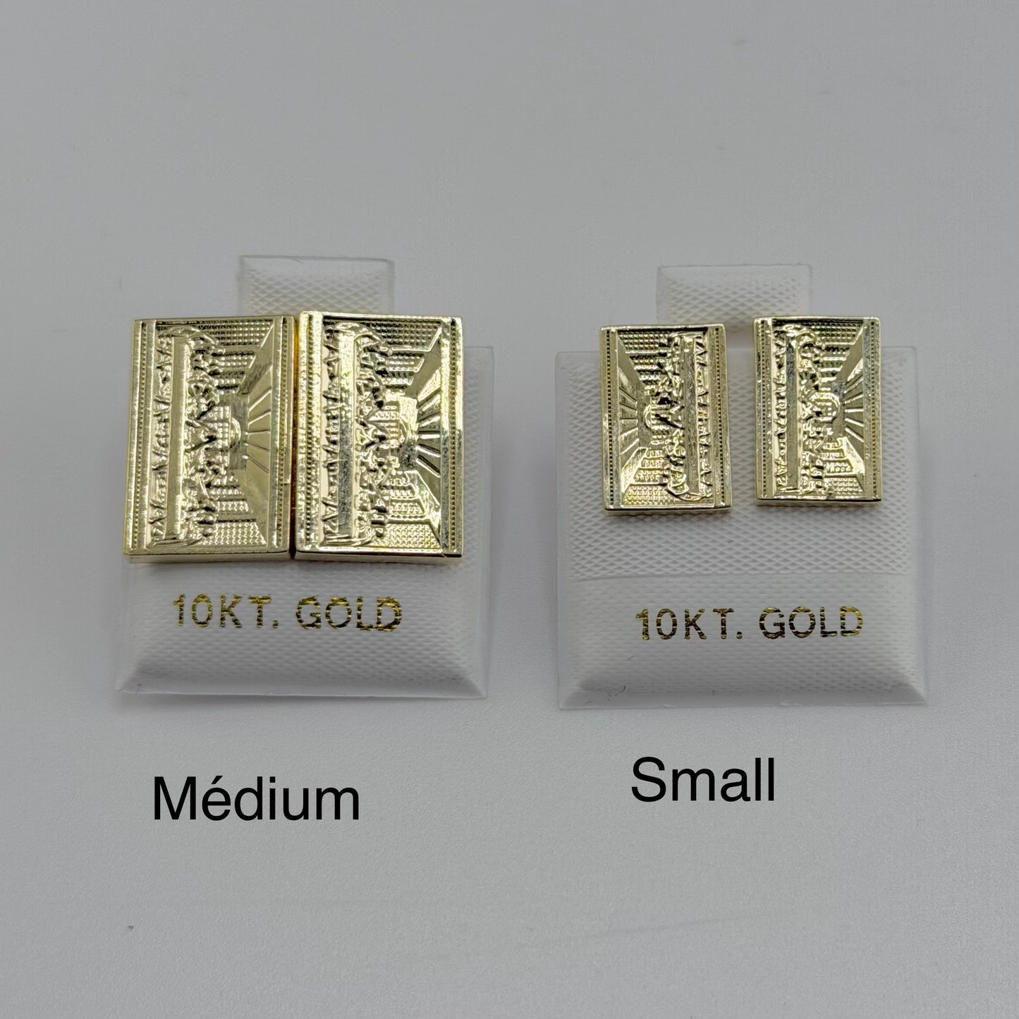 10k Gold Classic Last Supper Earrings (M)