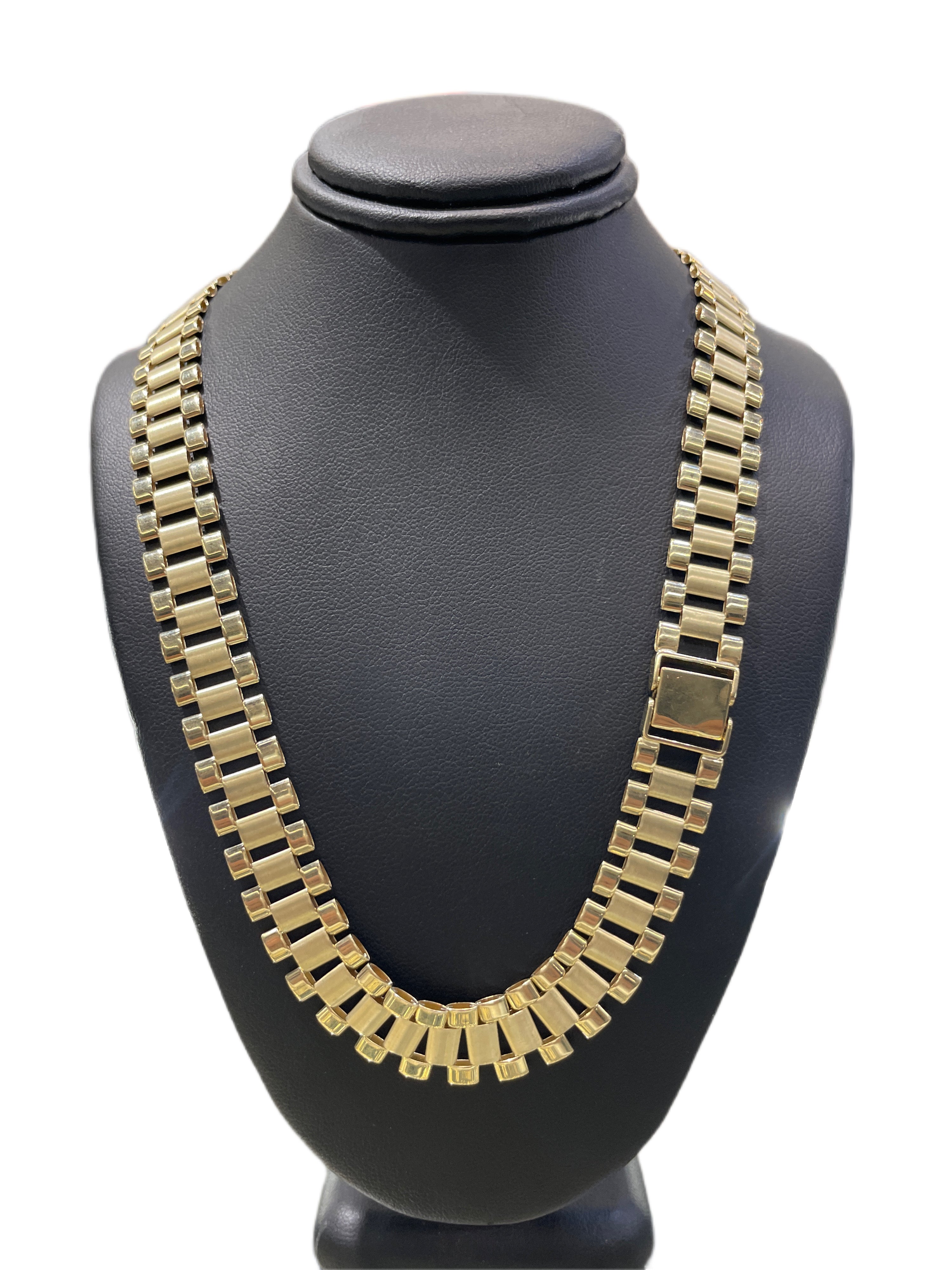 10K GOLD ROLEX STYLE CHAIN 5MM – 24MM – Devon Jeweler
