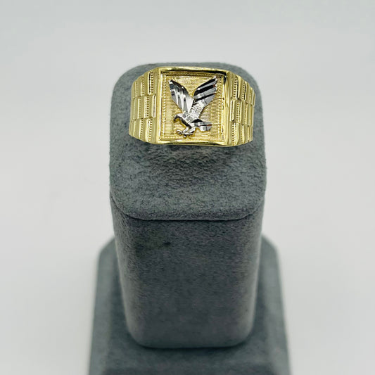 10k Gold Two-Tone Eagle Ring