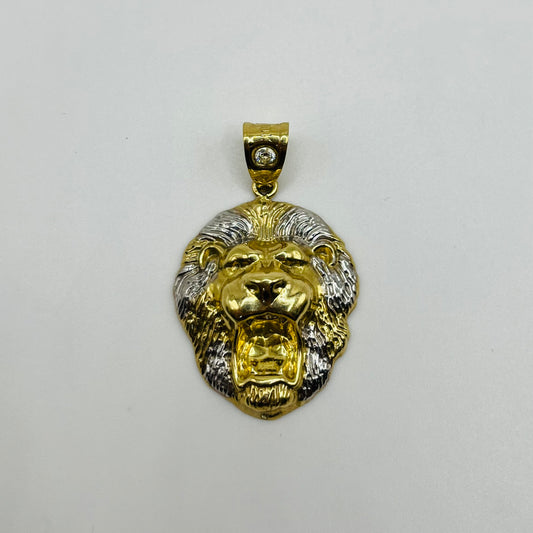10k Gold Two Tone Lion Charm
