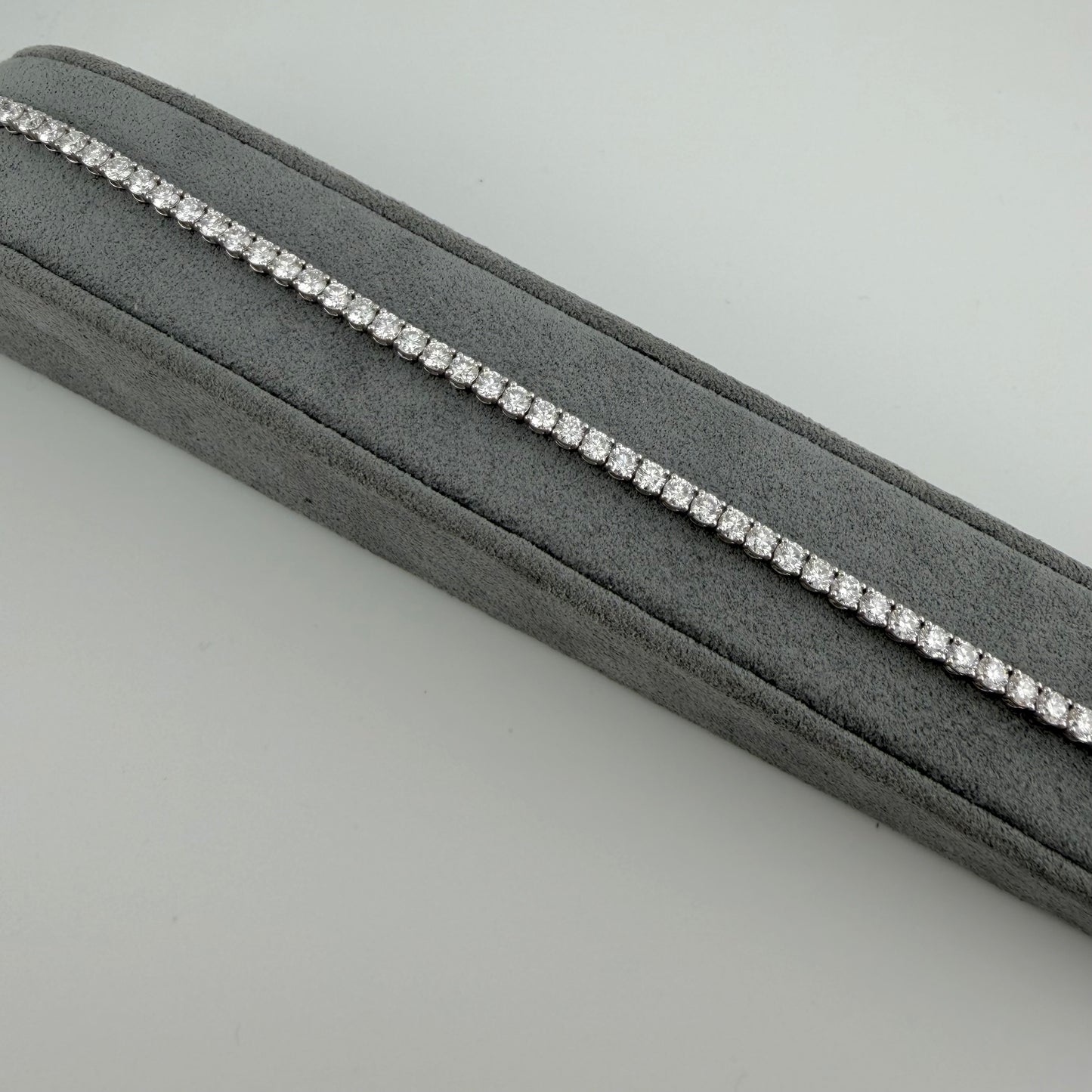 14k Gold 3.85 Carat Diamond Tennis Bracelet 7”