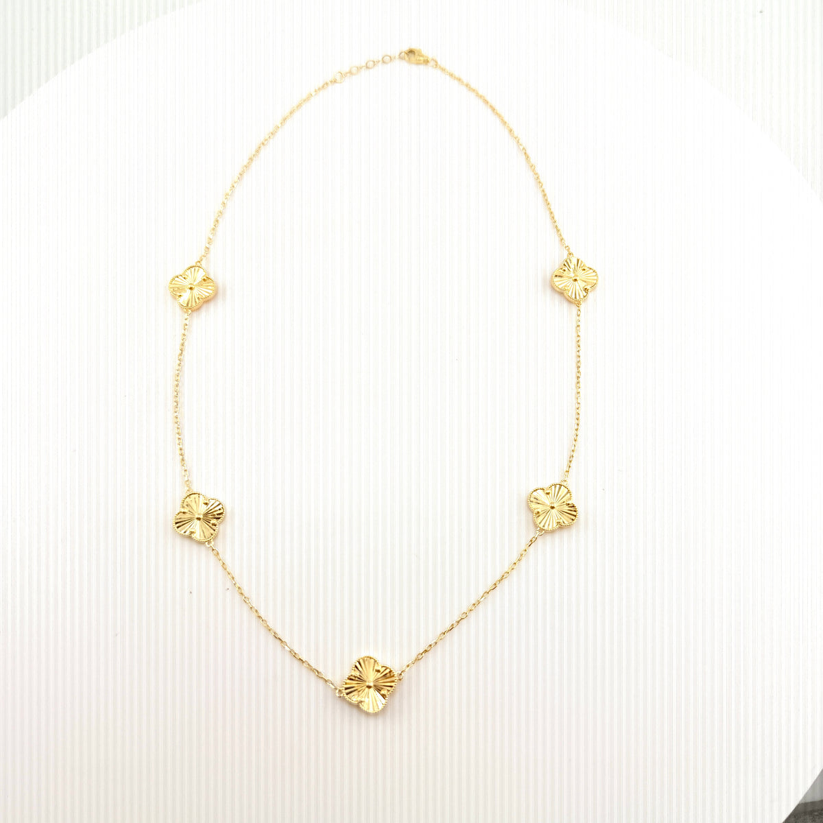 10K Gold Clover Necklace