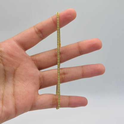 14k Gold 2.2mm Franco Bracelet