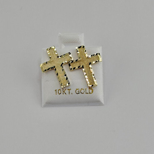 10k Gold Cross Earrings