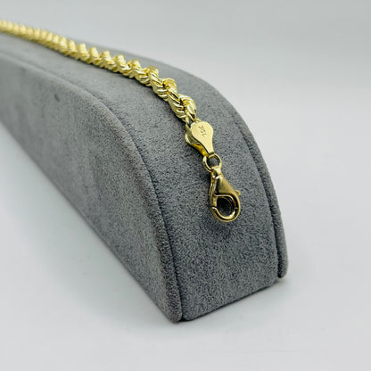 10K Gold 5.5mm Hollow Rope Bracelet