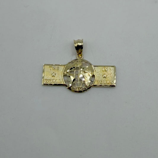10k Gold World is Yours Charms (S)