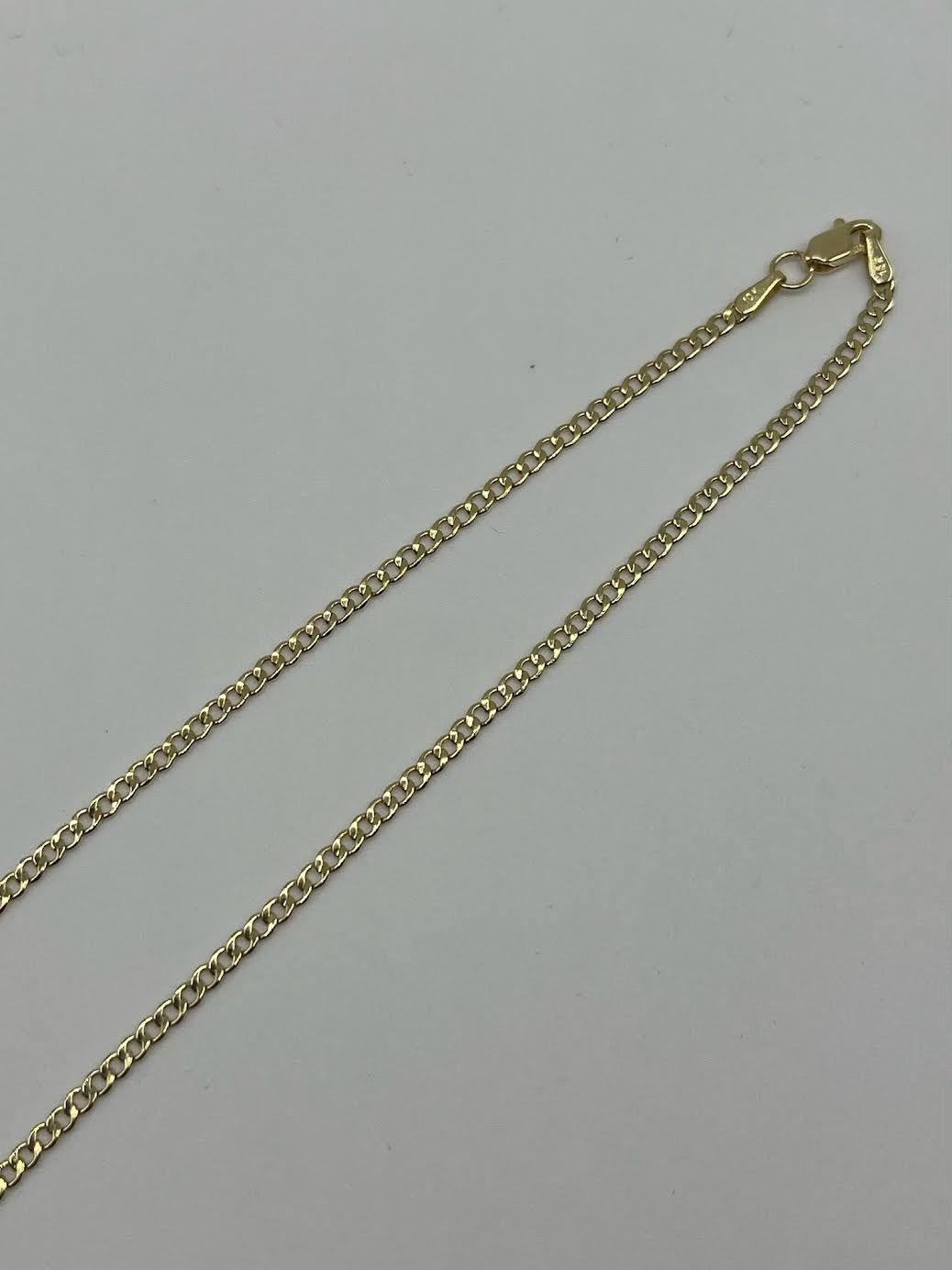 10k Gold 2.5mm Hollow Cuban Chain