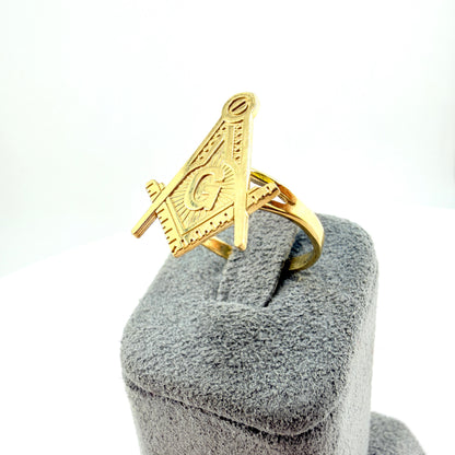 10K Gold Freemason Ring