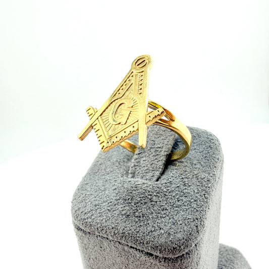 10K Gold Freemason Ring