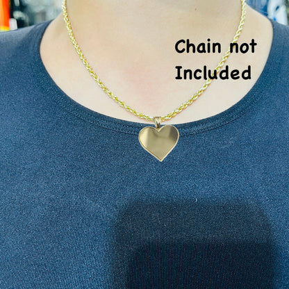 14K Gold Heart Picture Pendant