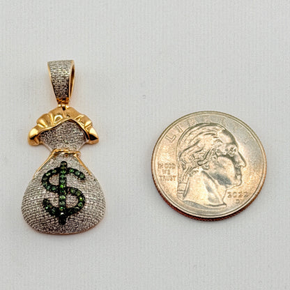 Natural Diamond Money Bag Pendant