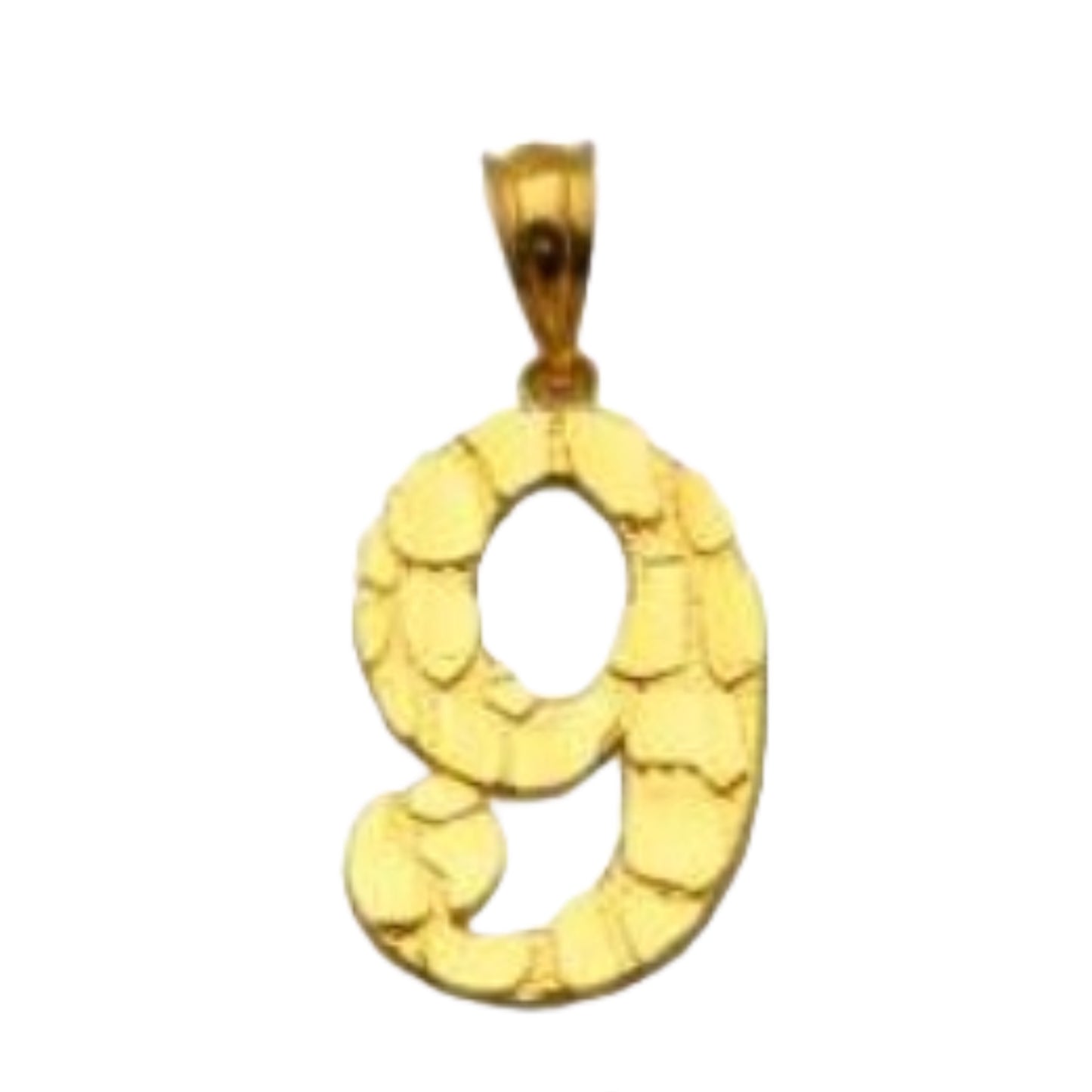 10K Gold Nugget Number Charms