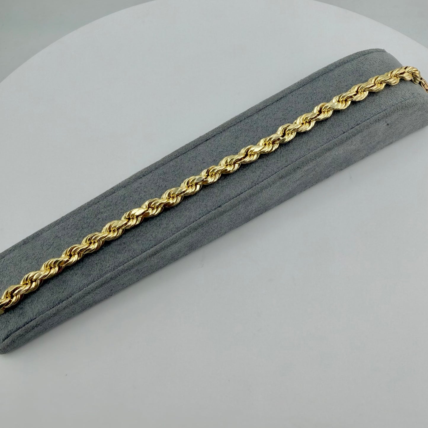 10K Gold 6mm Hollow Rope Bracelet