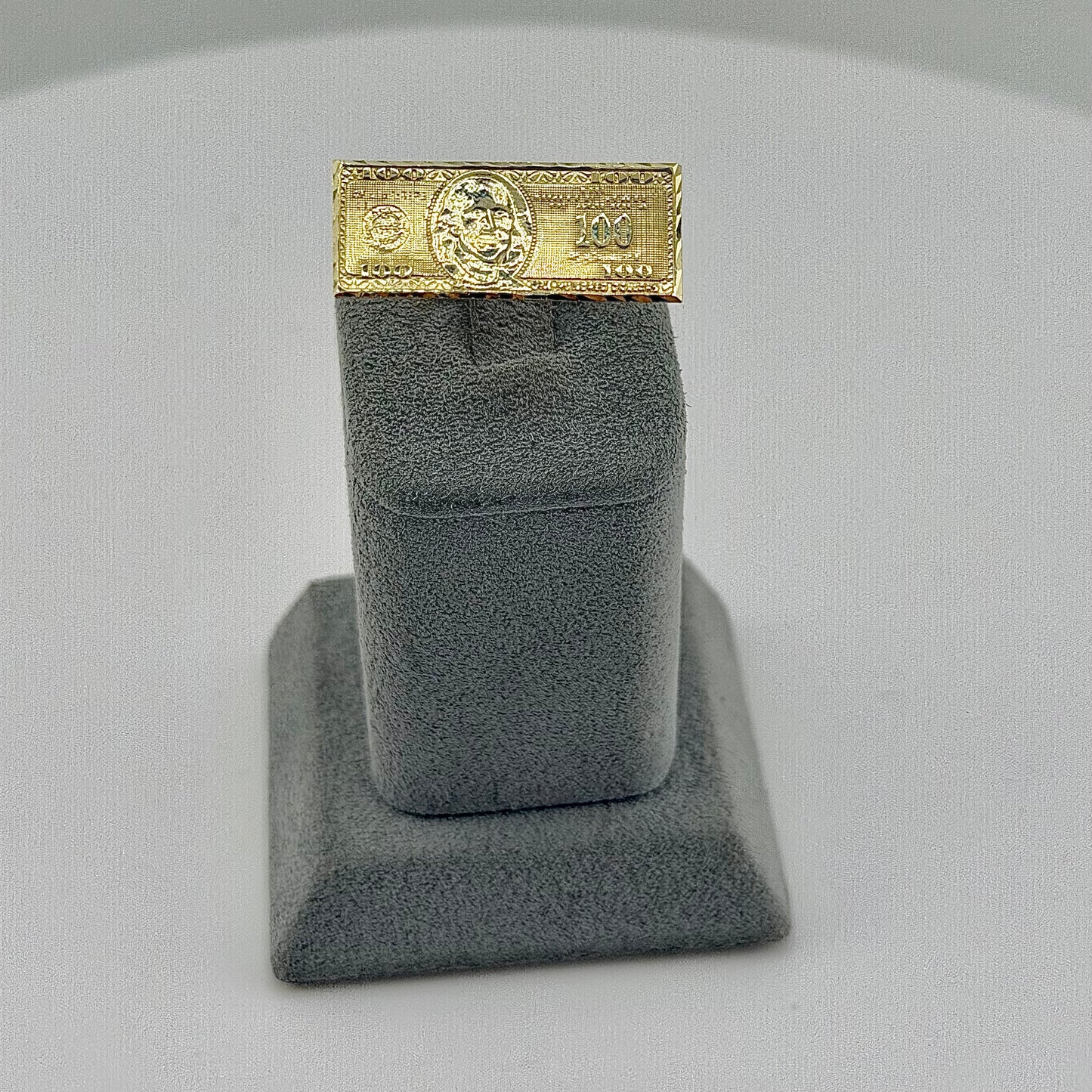 10K Gold $100 Bill Ring ( 4mm band)