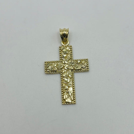 10k Gold Nugget Legacy Cross (S)