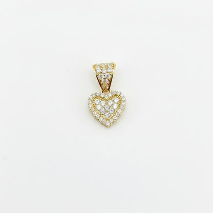 10k Gold Bold Spark Heart Pendant (S)