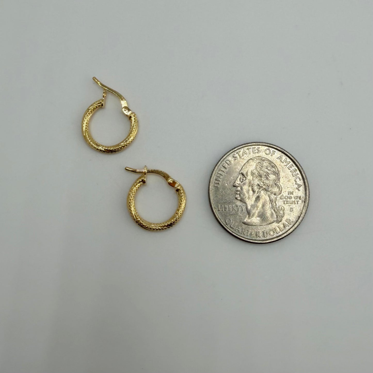10k Gold Honey Hoops 15mm