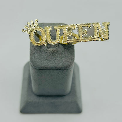10K Gold Queen Two Finger Ring