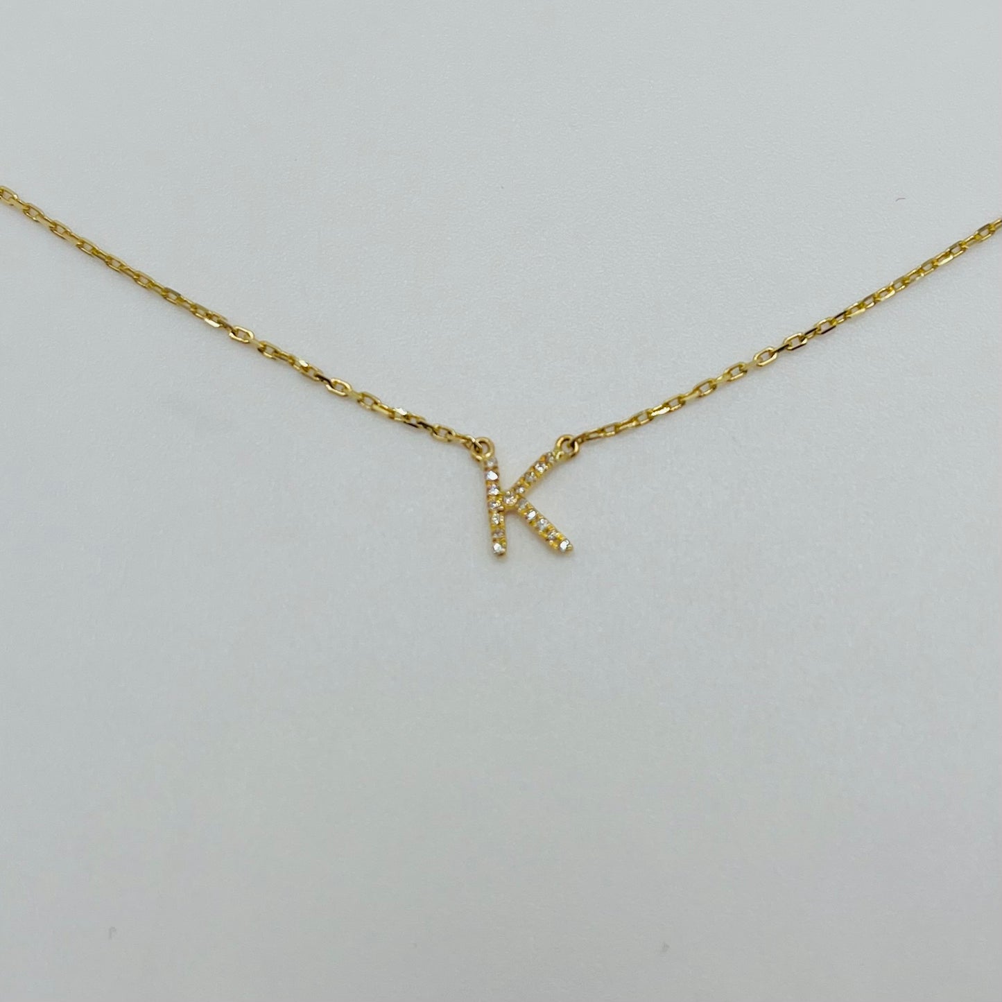 14k Gold Diamond Classic Initial Chain