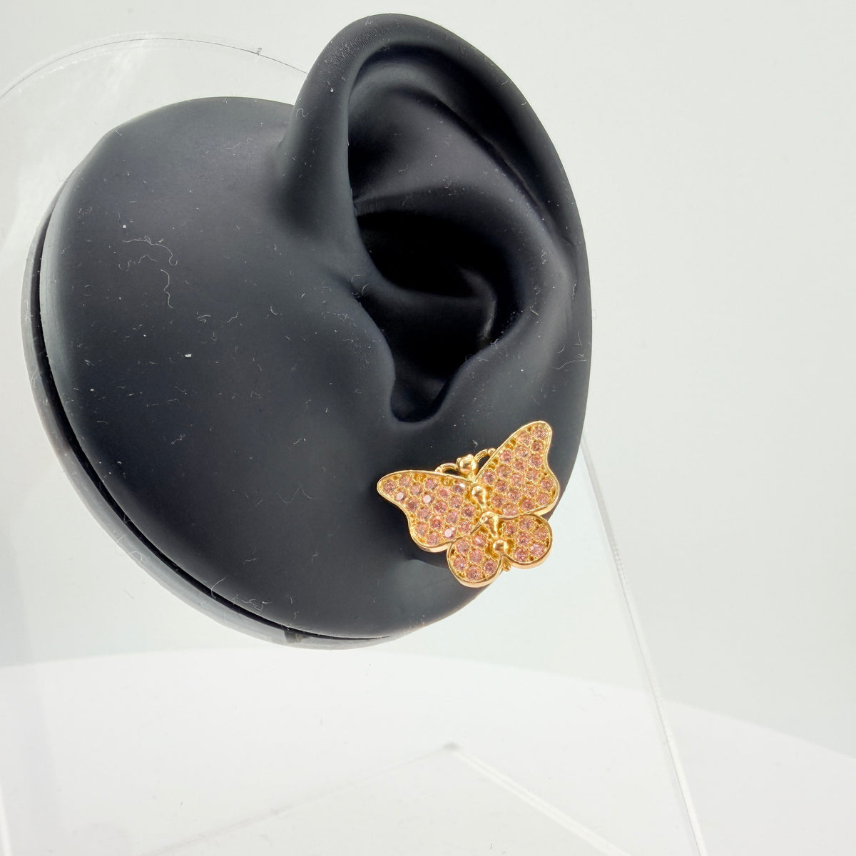 10K Gold CZ Fairytale Butterfly Earrings