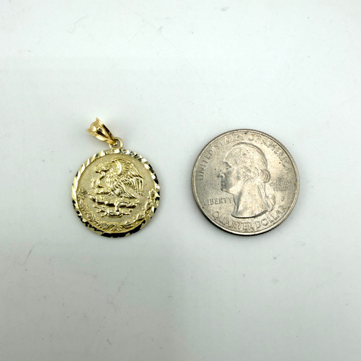 10K Gold Coat of Arms of Mexico (Escudo Nacional de México) Pendant