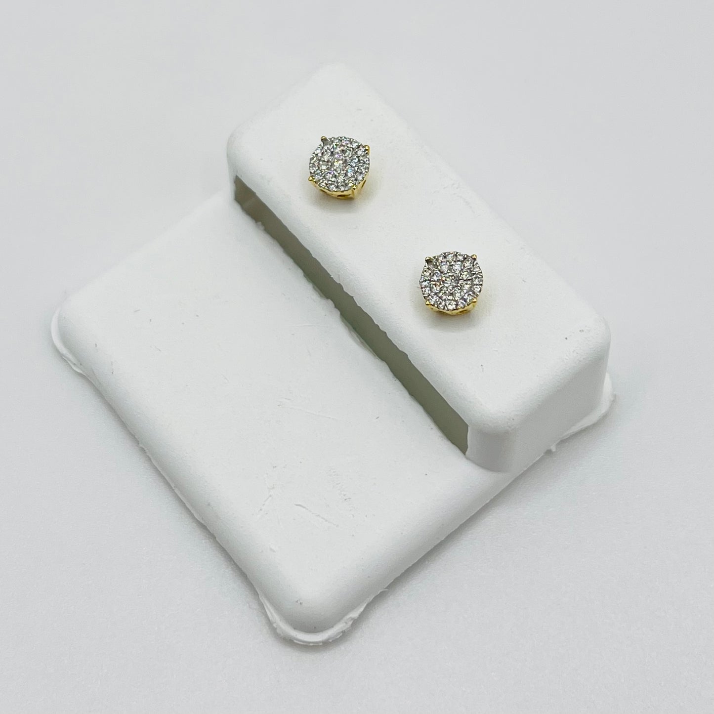 14k Gold Diamond Luna Earrings (Screwback) 5mm