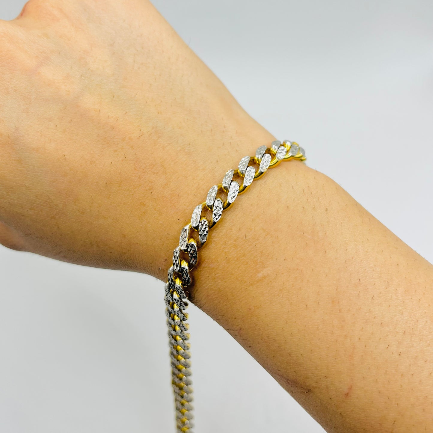 10K Gold 6.5mm Miami Cuban Monaco Bracelet