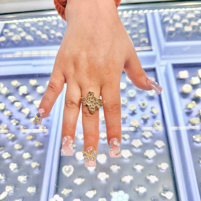 10K Gold Big Texas Nugget Ring