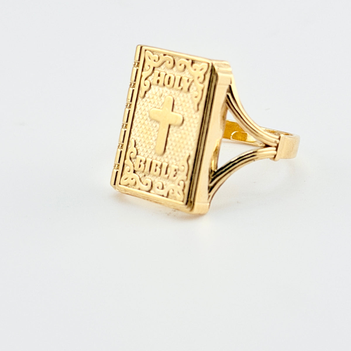10K Gold Holy Bible Ring