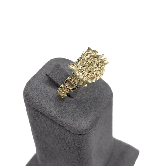 10K Gold Kitty Ring with RX Band
