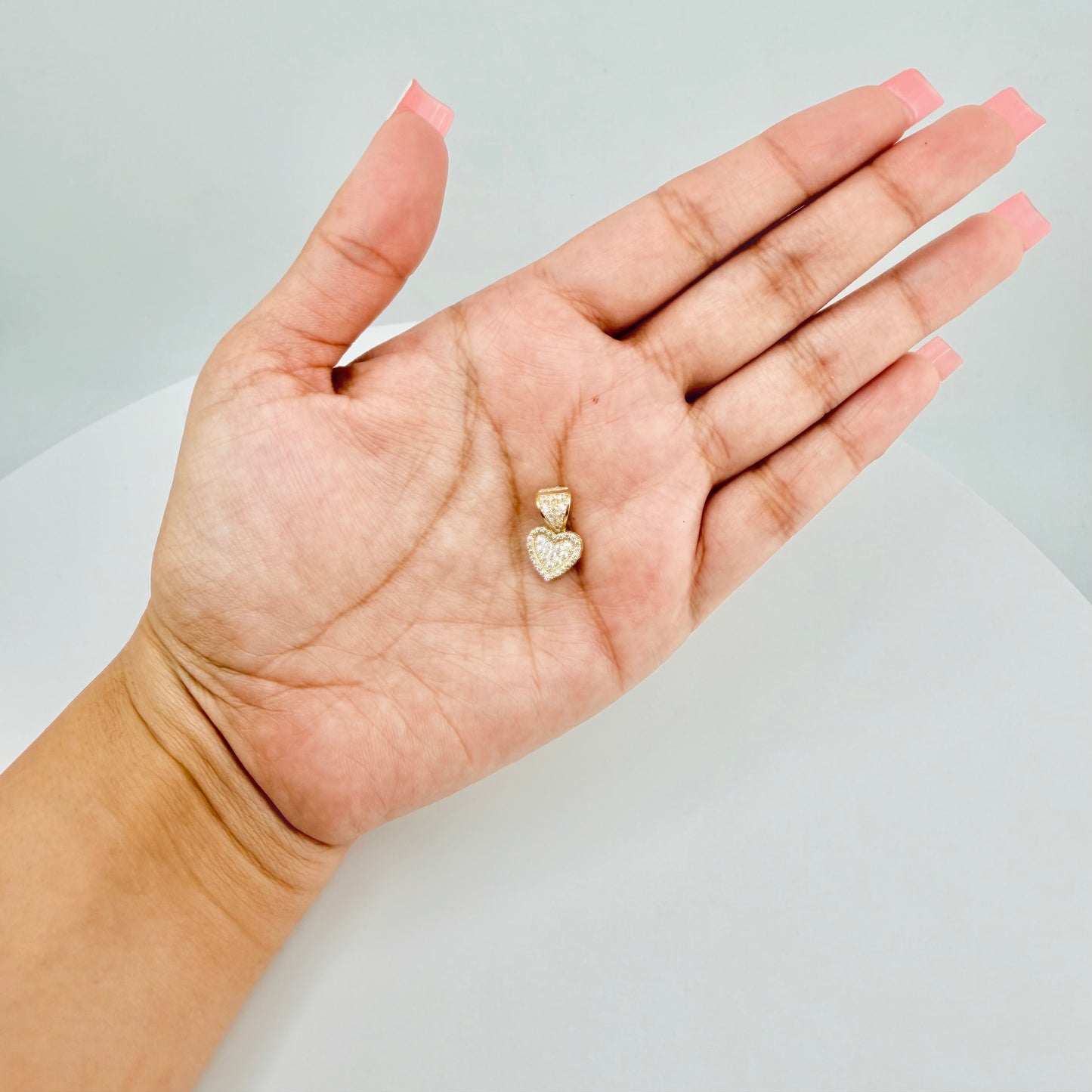 10k Gold Bold Spark Heart Pendant (S)