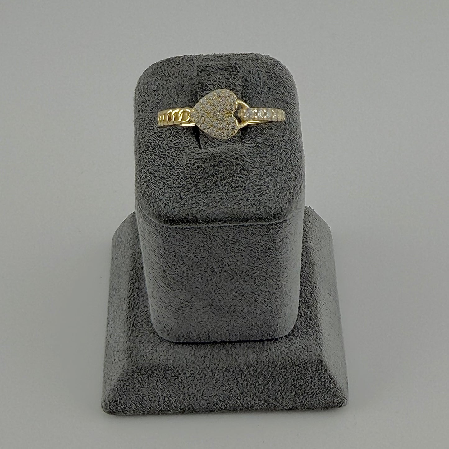 10k Gold Linked Love Cz Ring