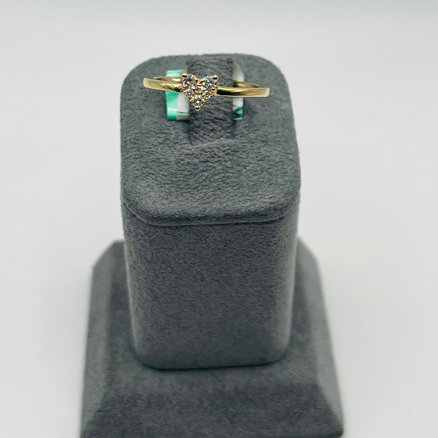 14k Gold Diamond Cluster Heart Ring